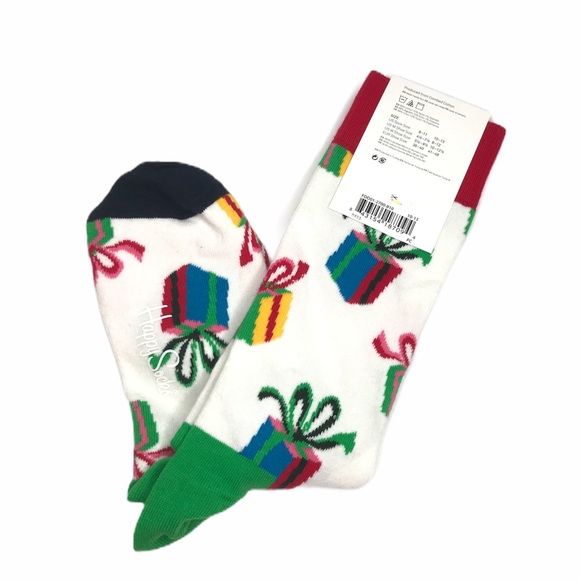 Happy Socks Present Socks, White - Picture 2 of 6